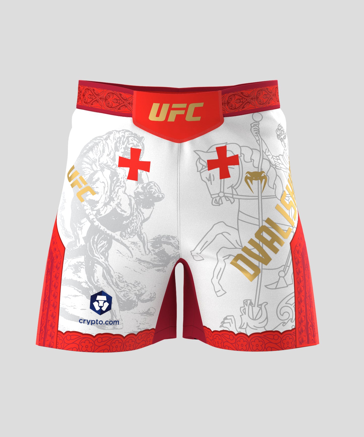 Short de combat pour Hommes UFC Unrivaled by Venum Merab Dvalishvili - Blanc/Rouge