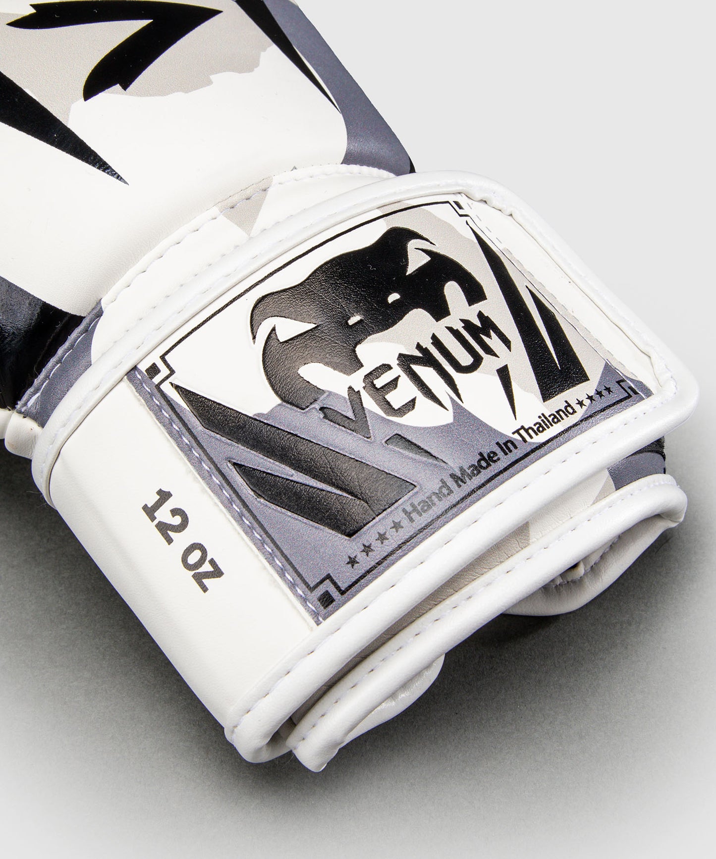 Venum Elite Camo Boxing Gloves - White/Light Grey