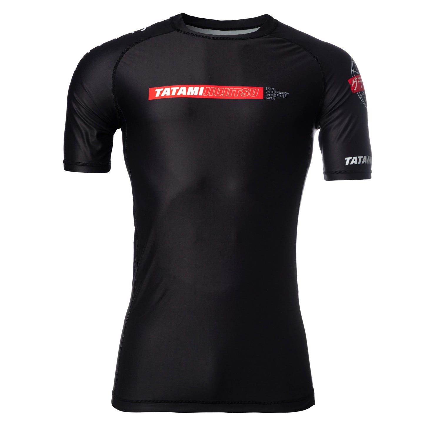 Tatami Fightwear Global T-shirt a Compressione a Maniche Corte - Nero