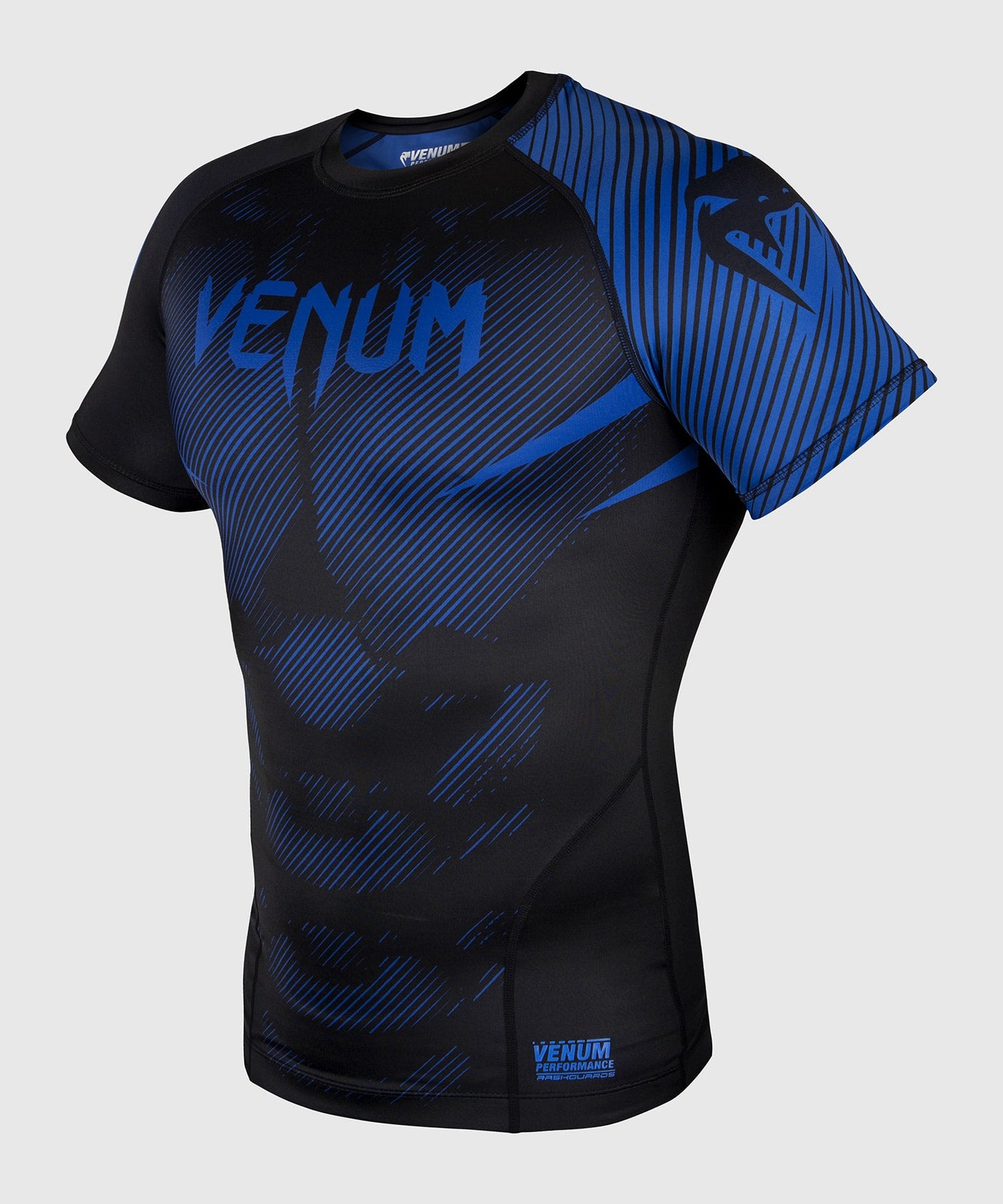 Rashguard Venum NoGi 2.0 - IBJJF Approved Short Sleeve - Black/Blue