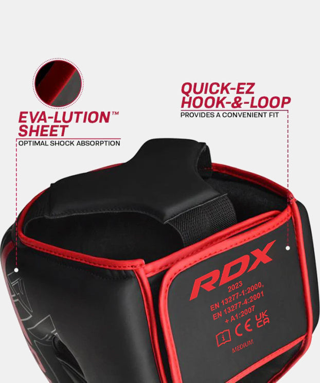RDX Kara Headgear - Black/Red