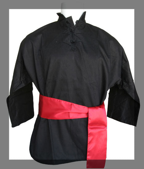 Veste de Kung-Fu avec ceinture rouge Fujimae - Noir