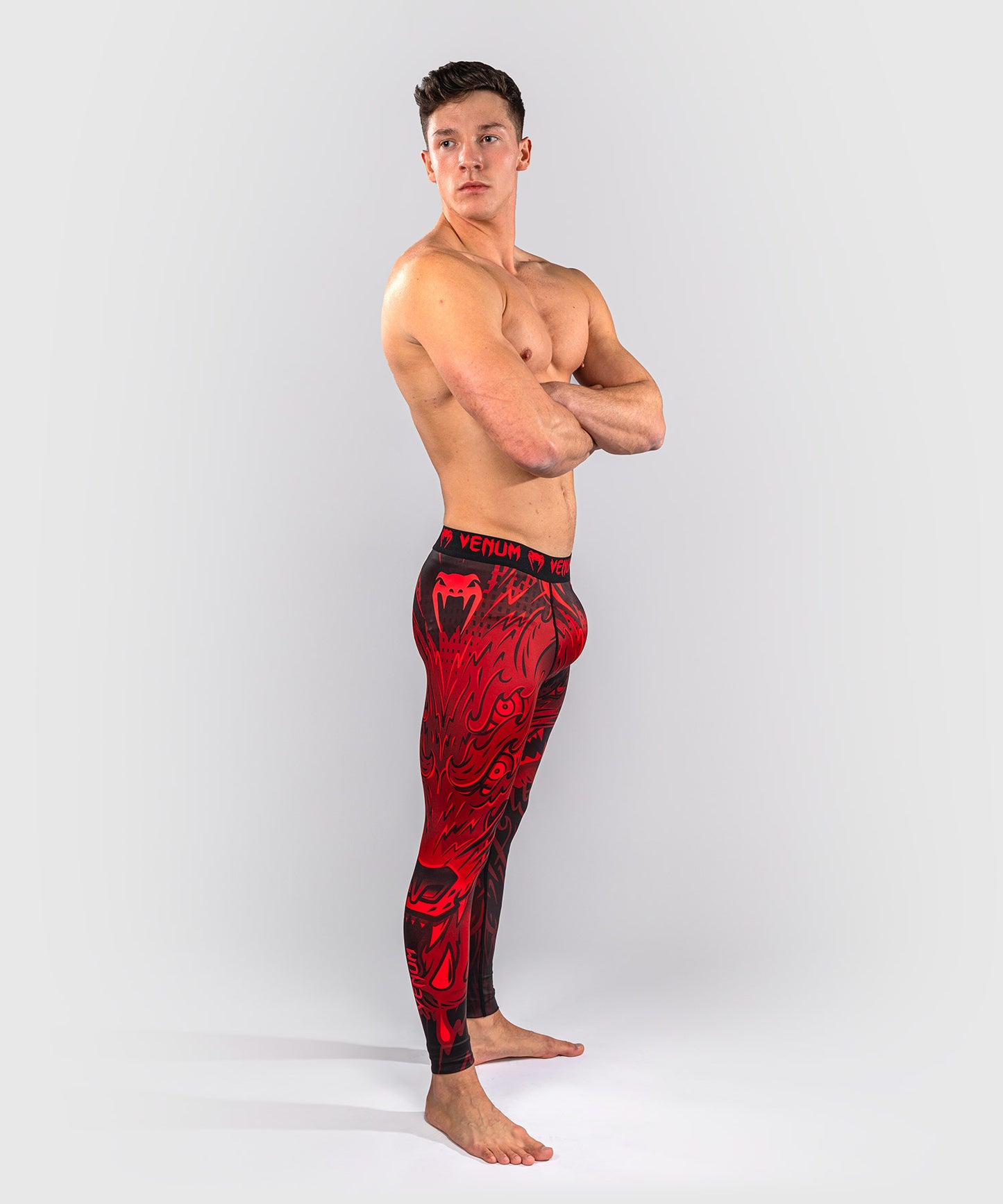 Venum Wolf Atak Spats – Negro/Rojo