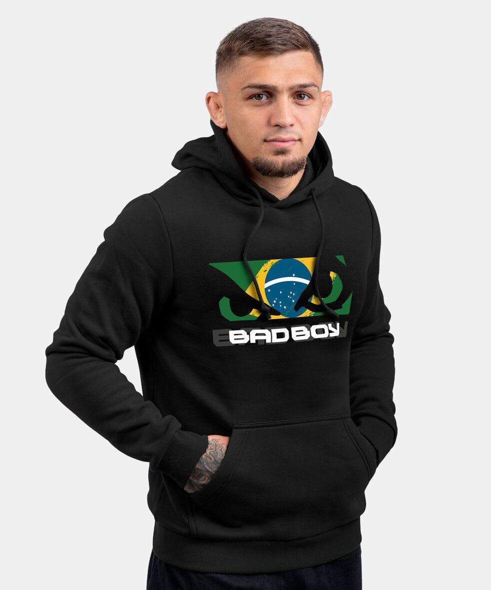 Bad Boy Brazilian Flag Sudadera con Capucha - Negro