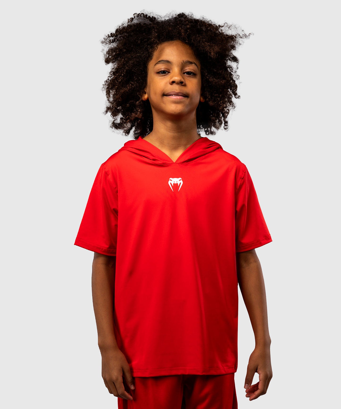 Venum Elite Kids Short Sleeve Dry-Tech Hoodie - Red