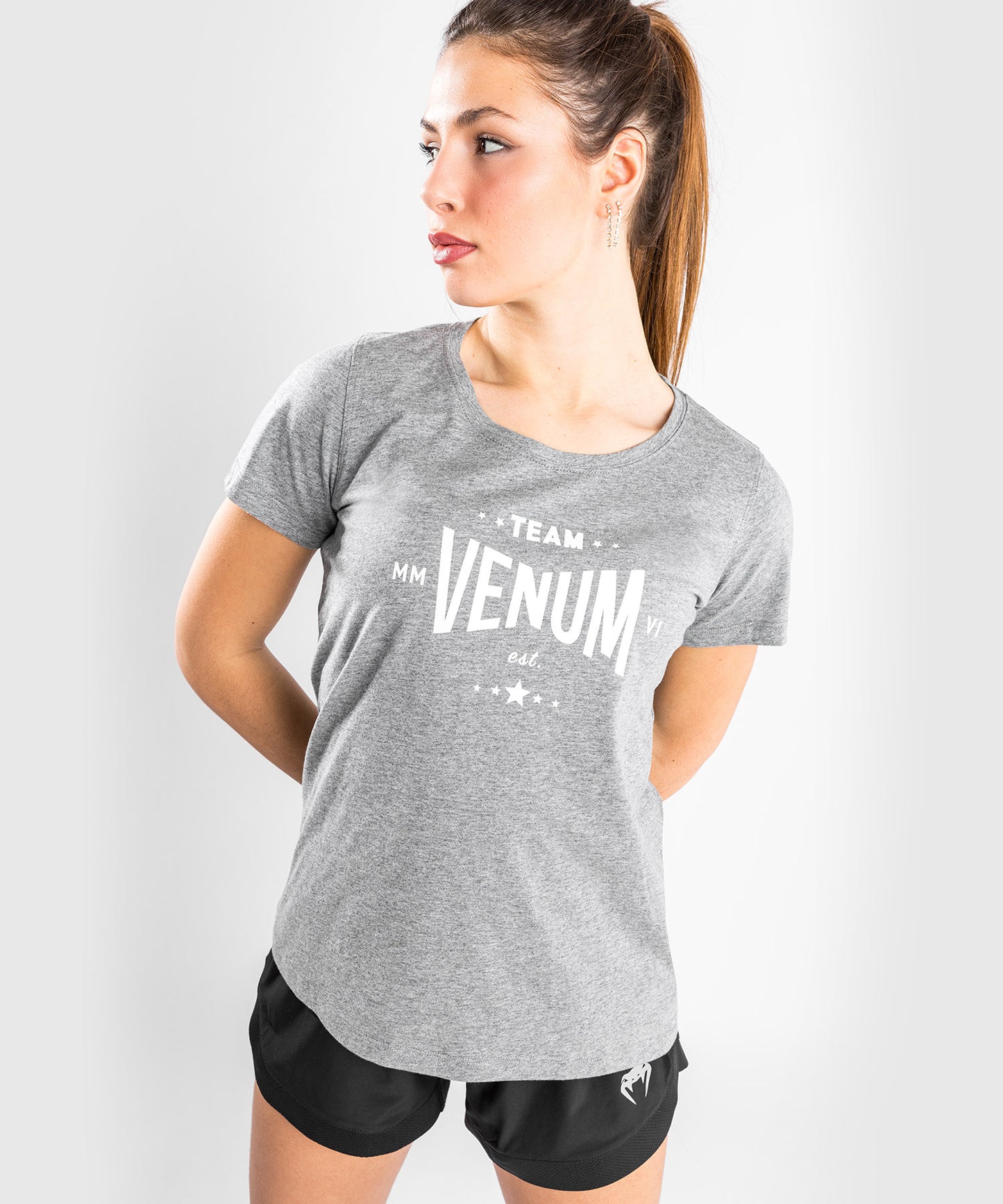T-Shirt Venum Team 2.0 - Femme - Gris Chiné Clair