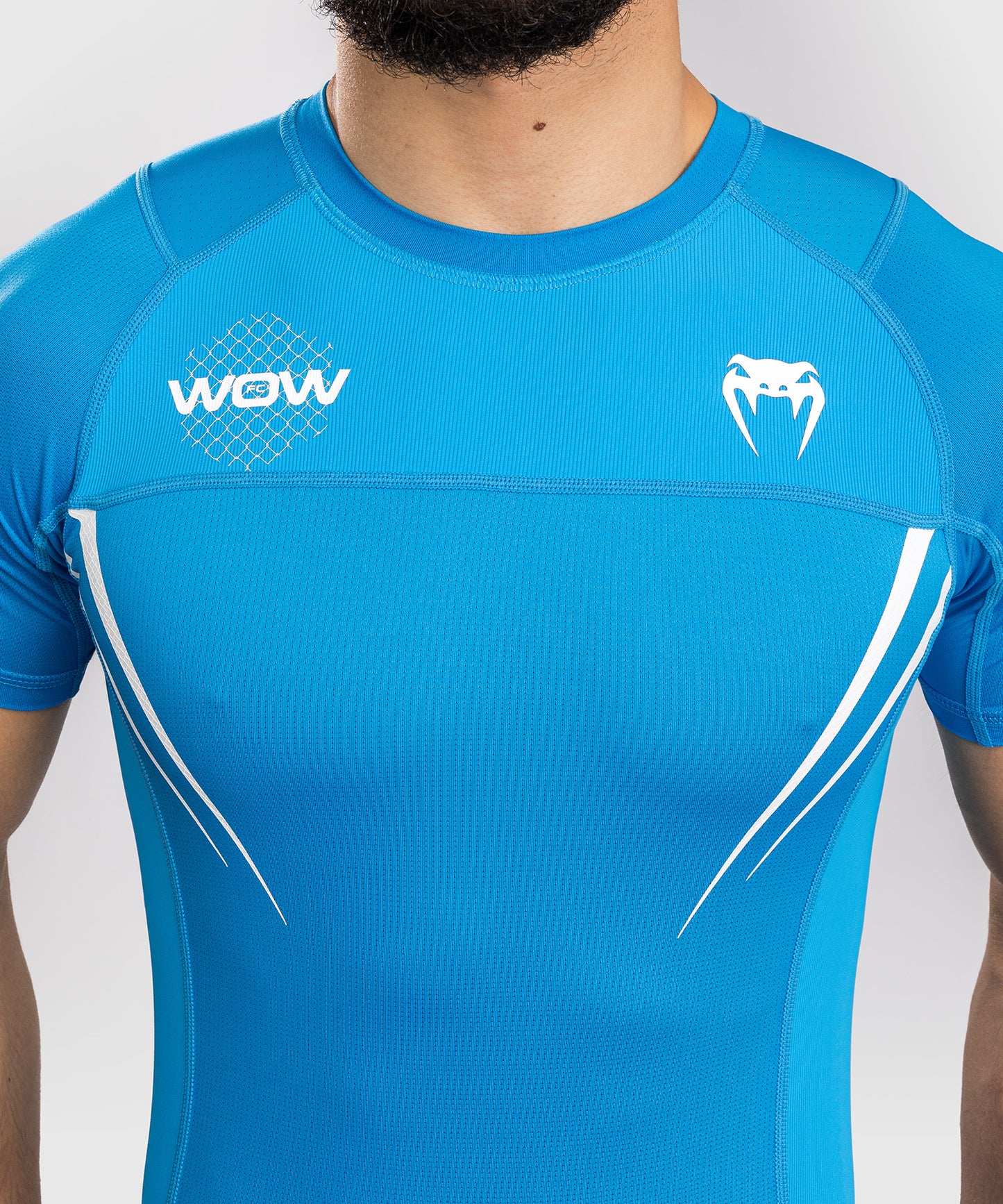 Venum x WOW FC Short Sleeve Rashguard - Pacific Blue