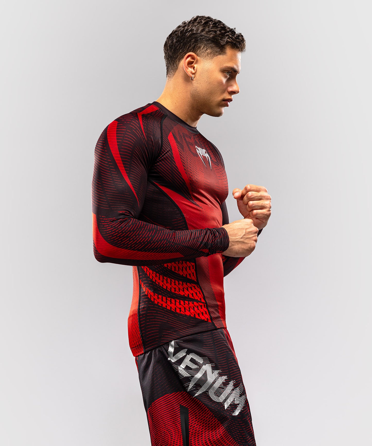 Rashguard à Manches Longues Venum Galactic 3.0 - Rouge/Argent