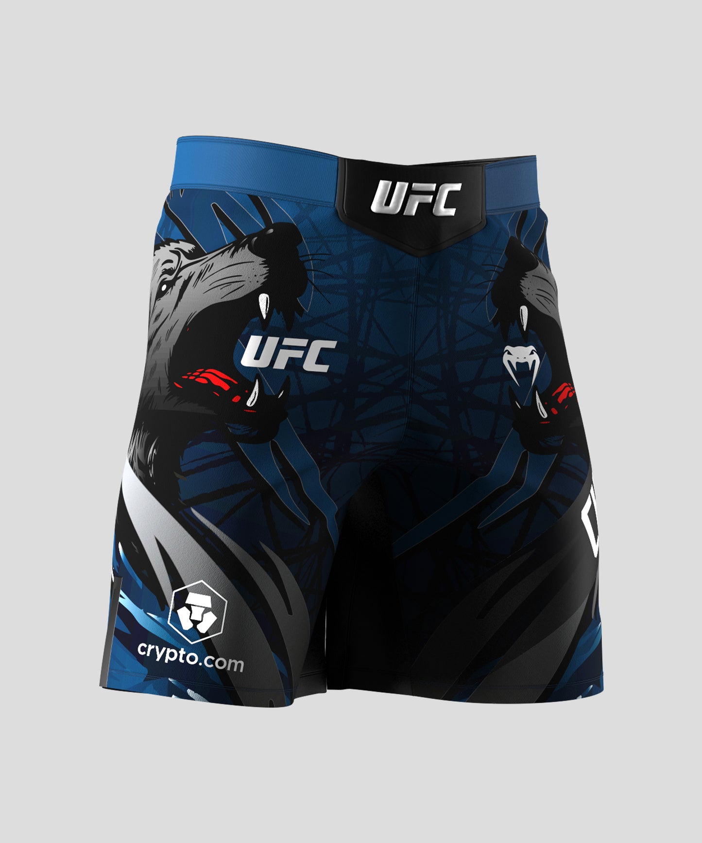 UFC Unrivaled by Venum Khamzat Chimaev Pantalón corto de combate largo para hombre - Azul