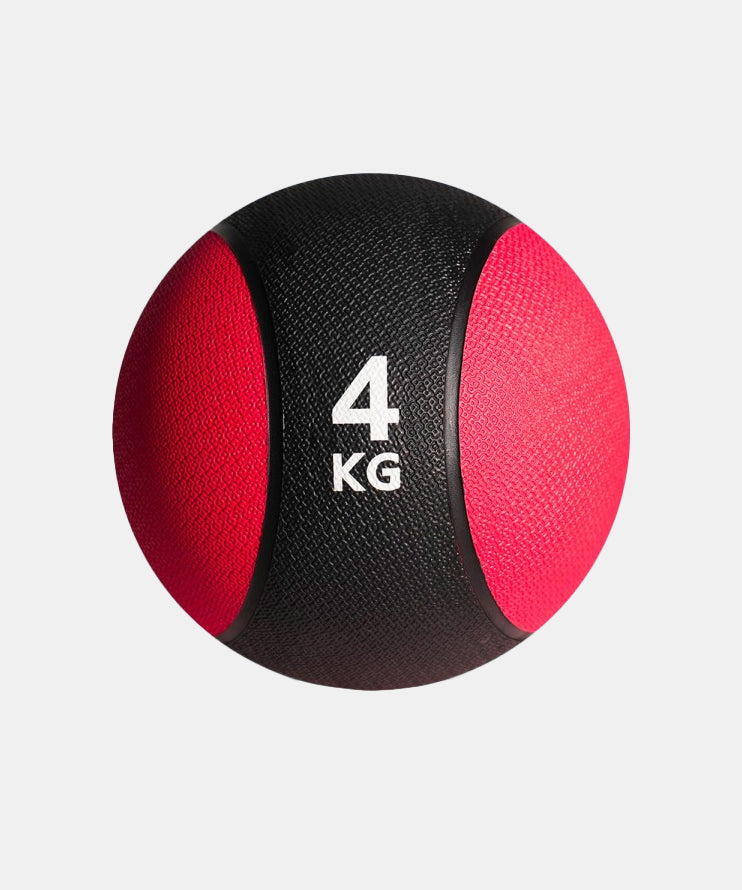 Sveltus Rubber Medizinball – 4 Kg – Schwarz/Rot