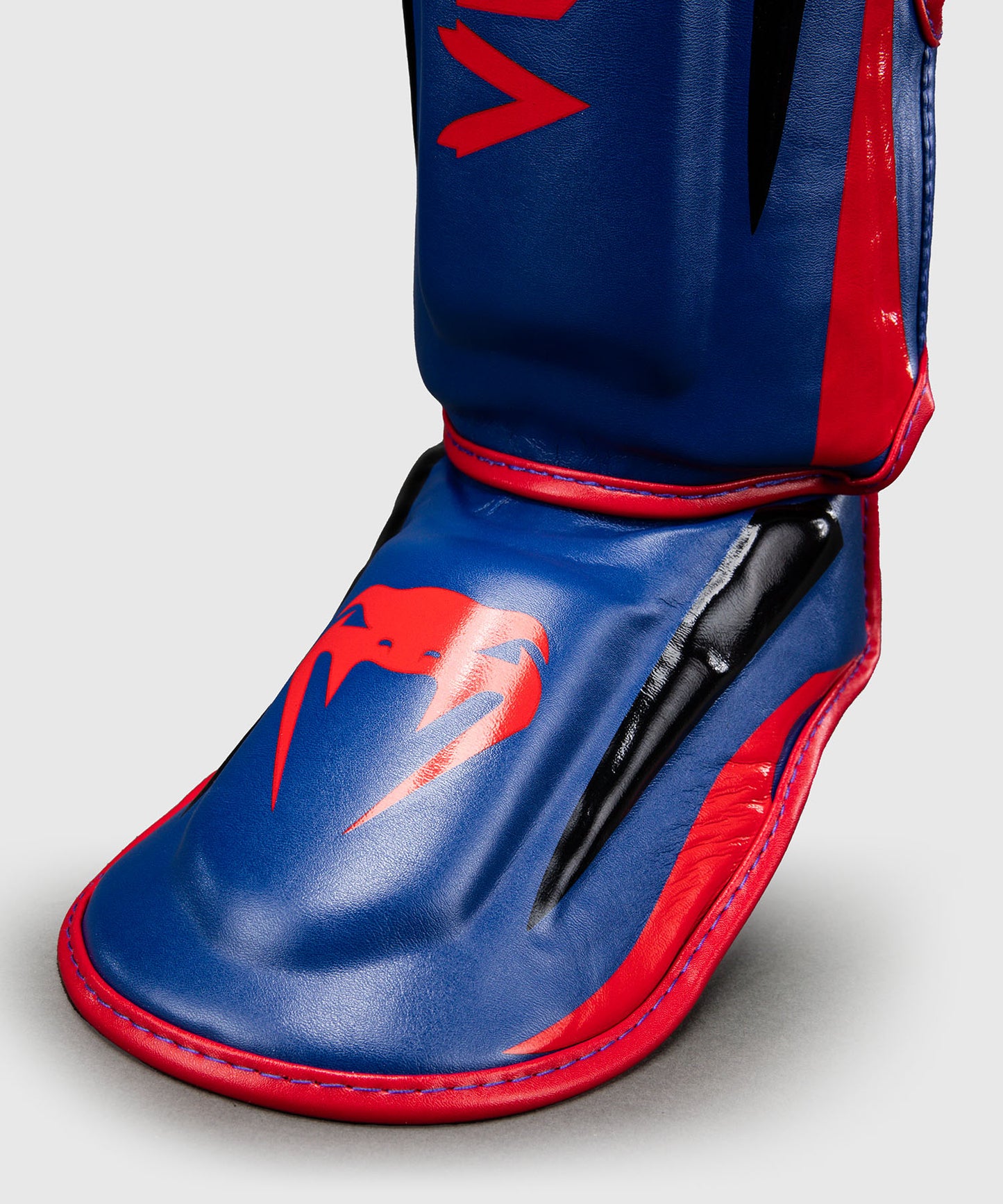Venum Elite Shin Guards - Dark Blue/Red