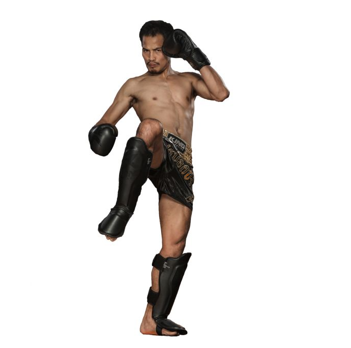 King Pro Boxing Shin Guards - Black/Black