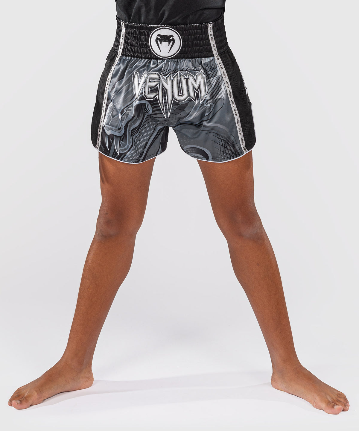 Venum Crimson Viper 2.0 Pantalón corto de Muay Thai para niño - Negro/Gris