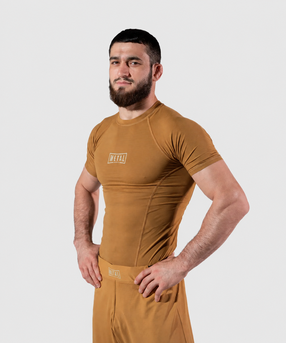 Metal Boxe Caucasian Hills Performance Rashguard - Beige