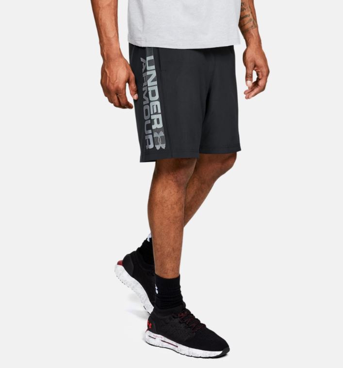 Short Under Armour Woven Graphic Wordmark - Noir