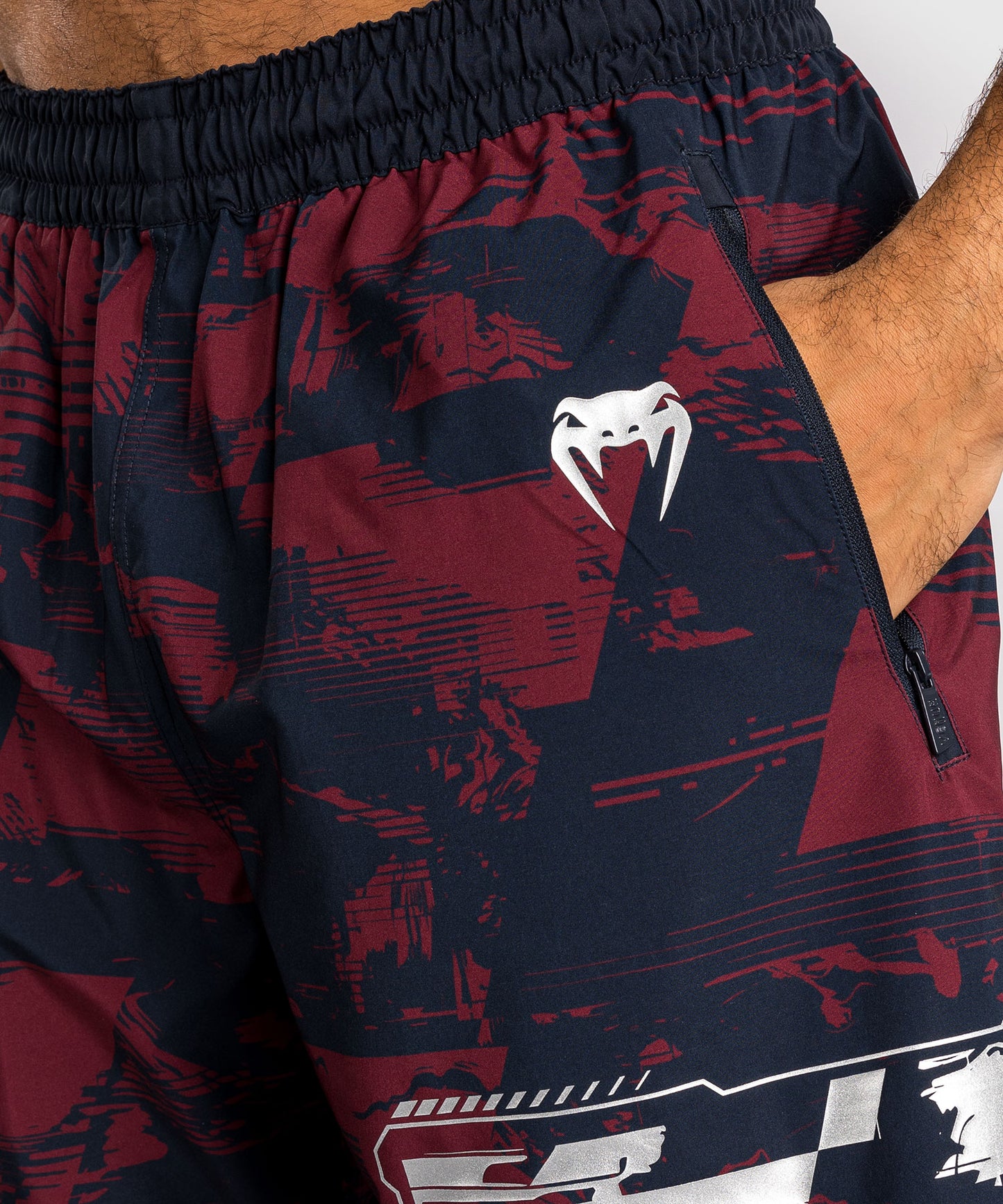UFC Zenith by Venum Authentic Fight Week Pantaloncini Performance Uomo - Blu navy/Bordeaux/Argento