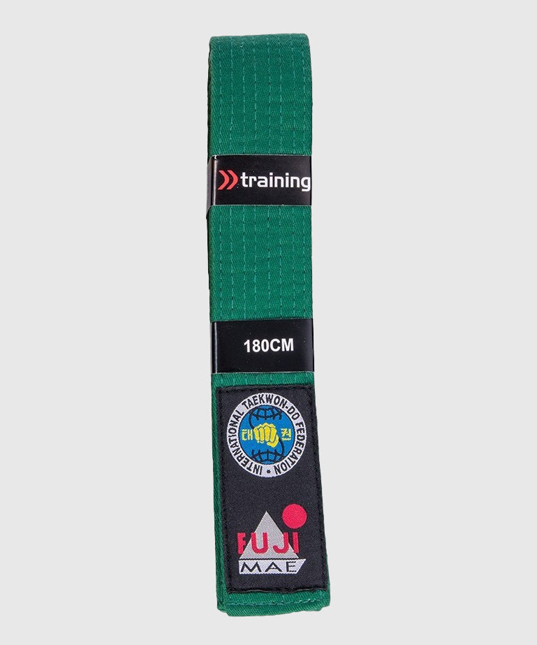 Ceinture de taekwondo ITF Fujimae - Vert