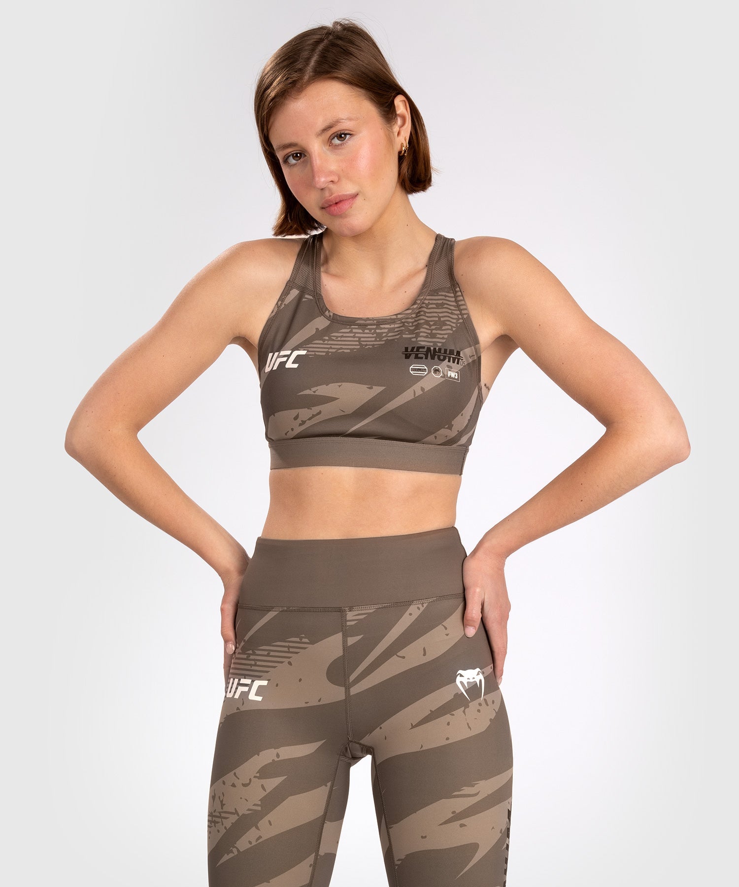 Women's Sports Bra UFC Adrenaline by Venum Fight Week Desert