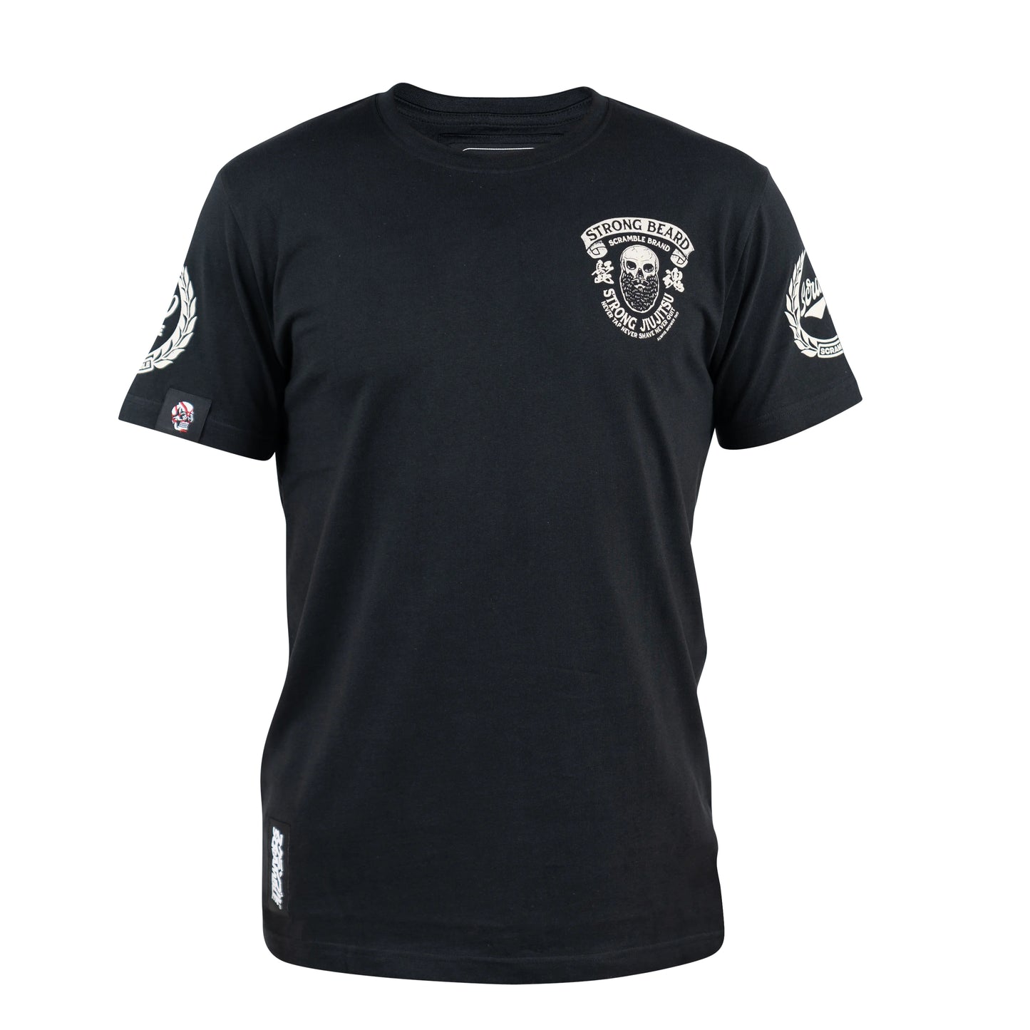 Strong Beard Scramble T-Shirt – Schwarz