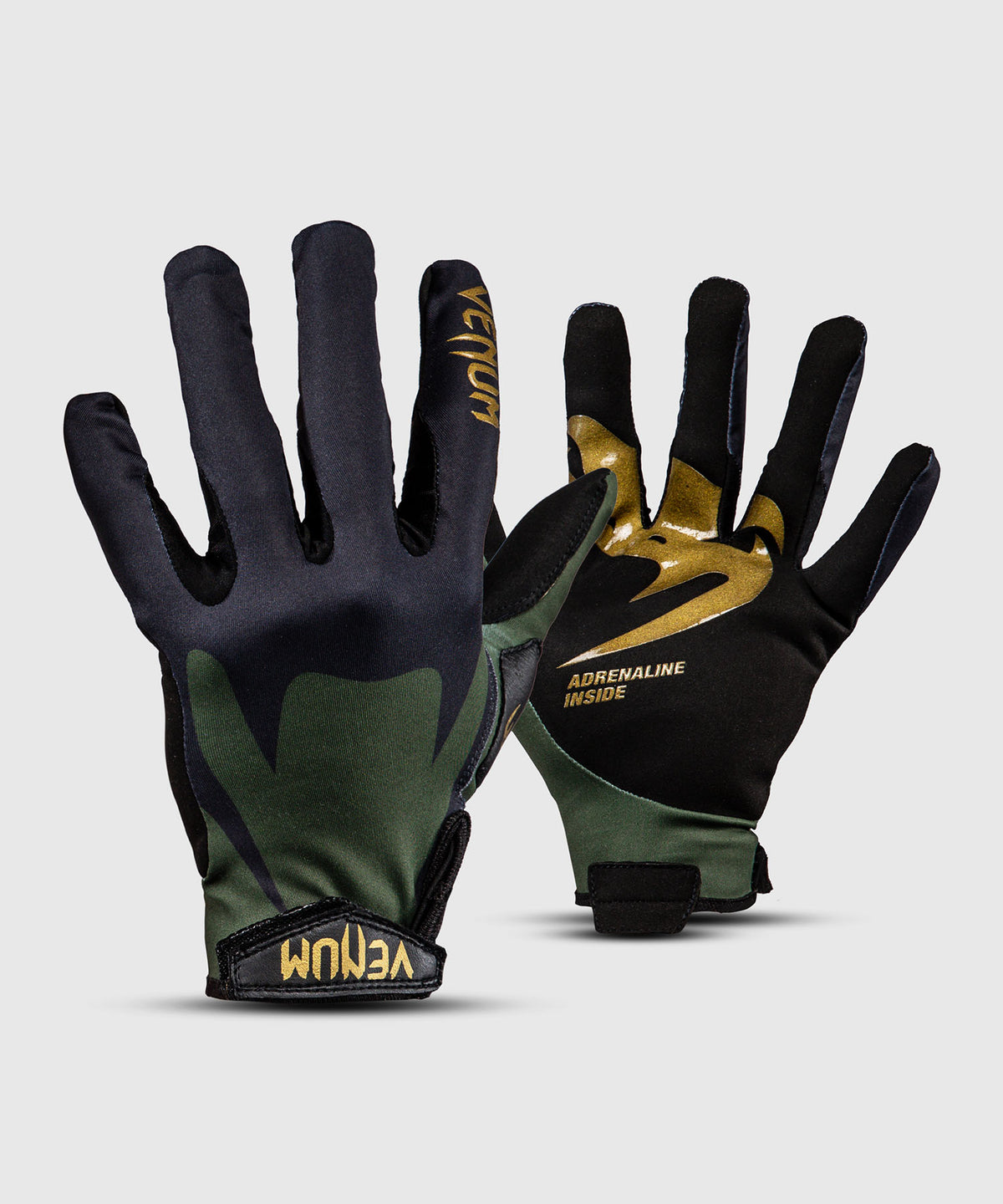 Venum MX Summer Motorbike Gloves - Black/Green/Gold