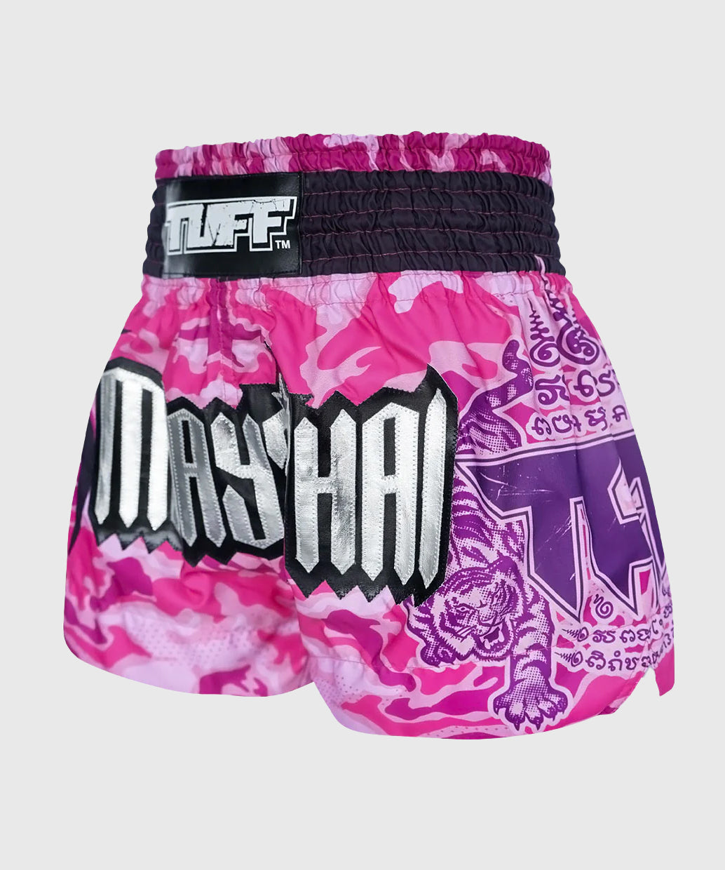 Short Muay Thai Tuff "Pink Military Camouflage" - Rose/Noir