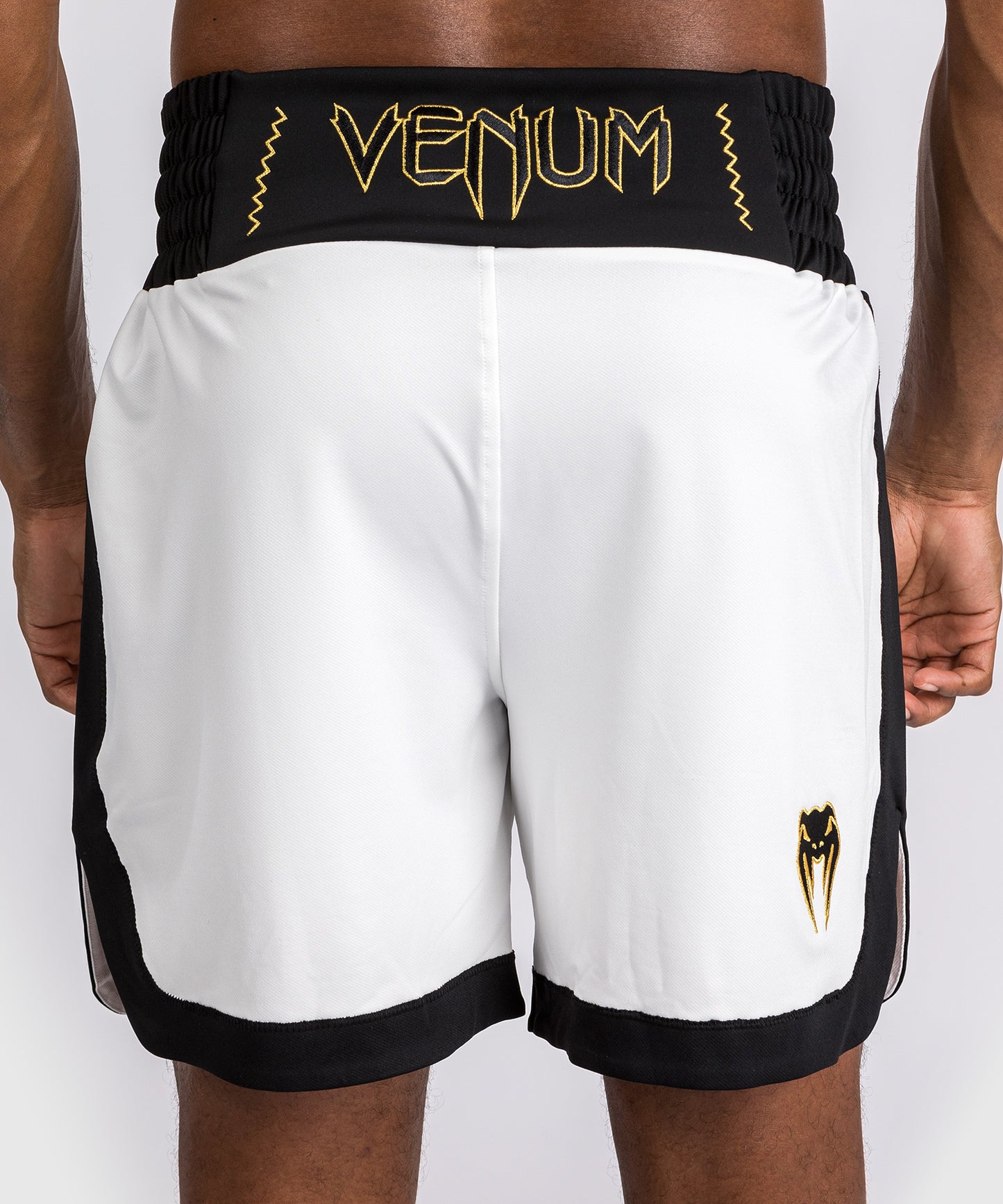 Short de boxe Venum Classic - Blanc/Noir