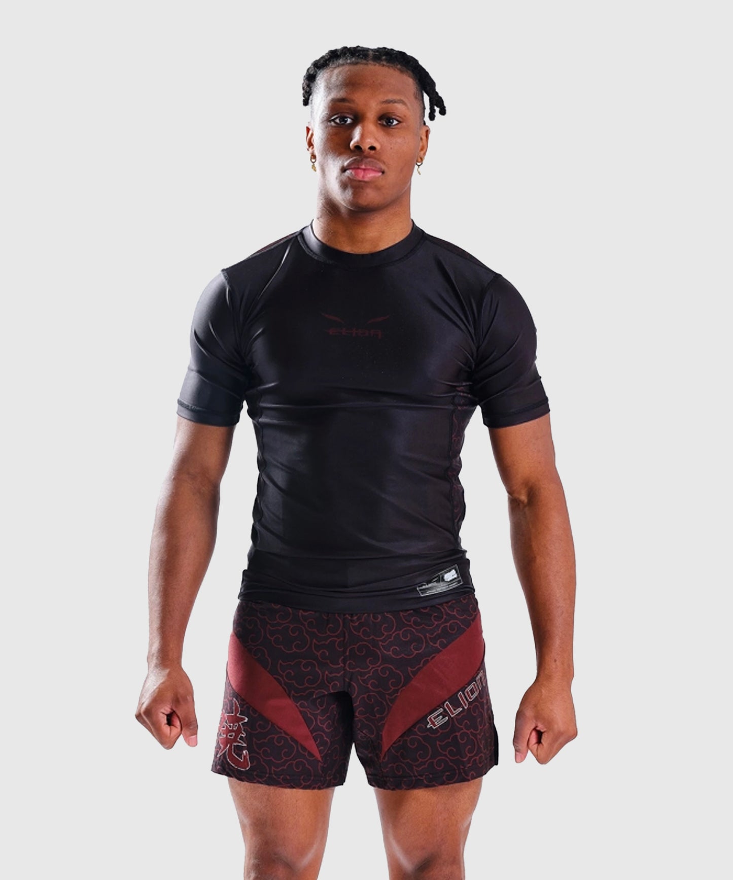 Rashguard À Manches Courtes Elion X Naruto - Akatsuki Noir/Rouge