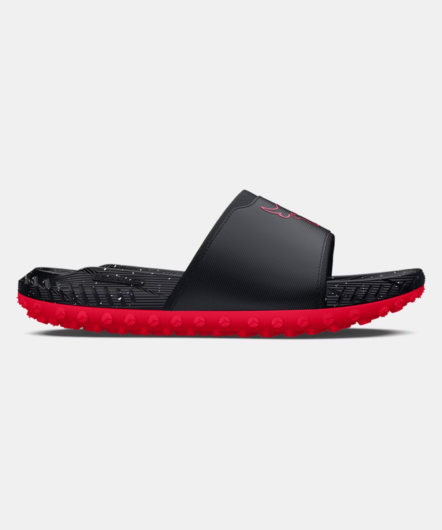 Under Armour Project Rock 3 UFC Badelatschen - Schwarz/Rot