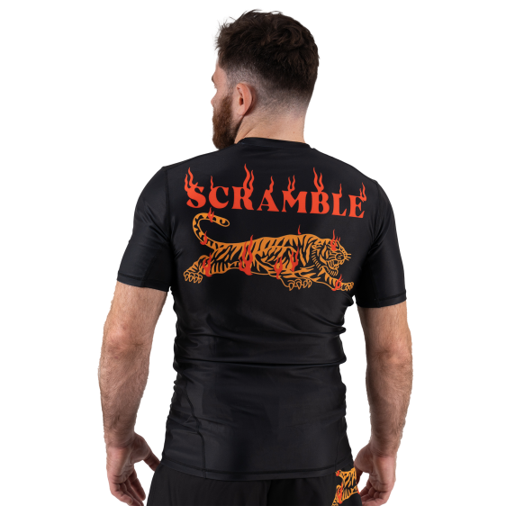 Rashguard Scramble Burning Tiger - Noir