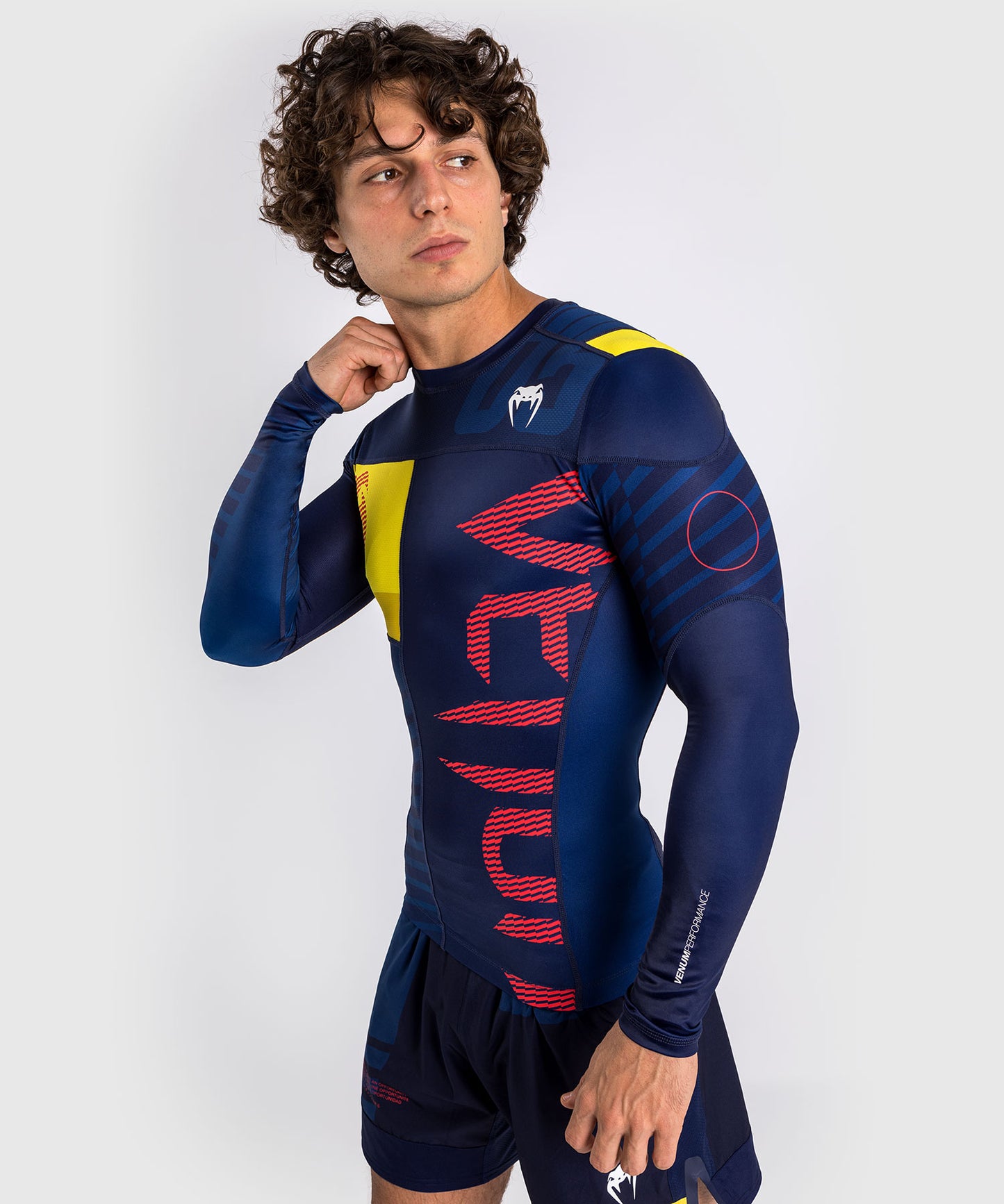 T-shirt Compression à Manches Longues Venum Sport 05 - Bleu/Jaune