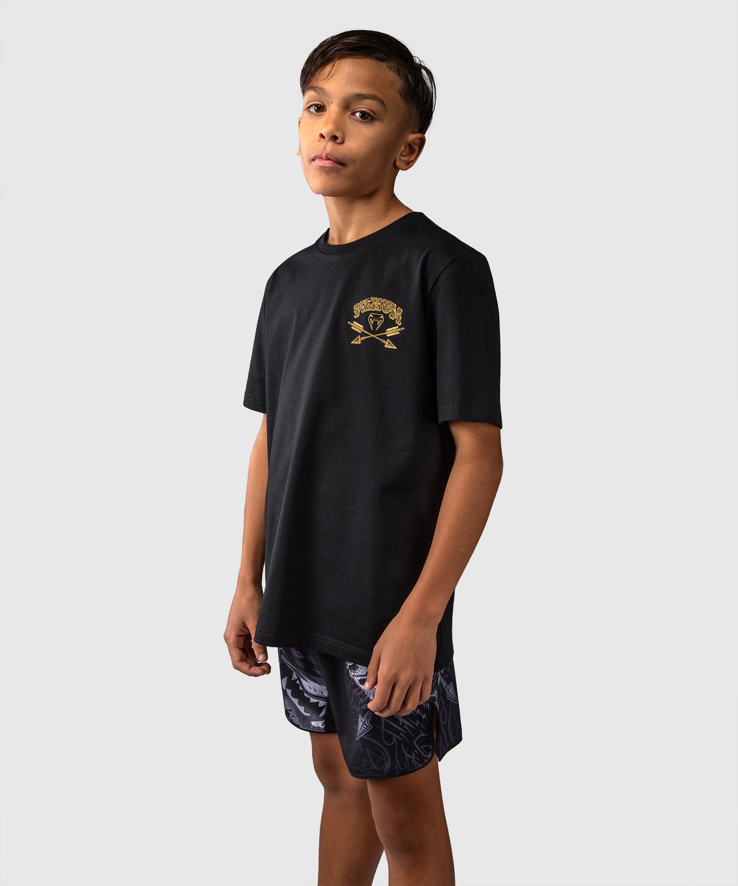 T-shirt Pour Enfants Venum Wolf Atak – Noir/Gris