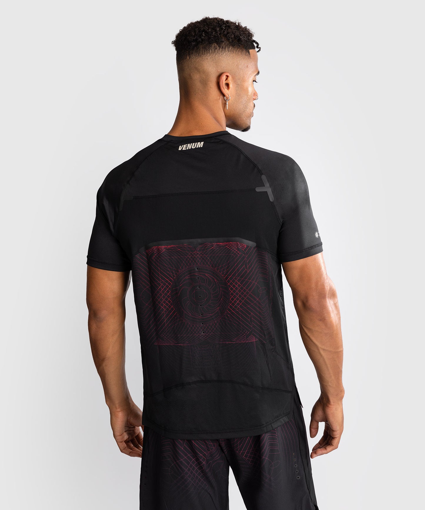 T-Shirt Dry-Tech Venum G-Fit Air - Noir Profond/Rouge Feu