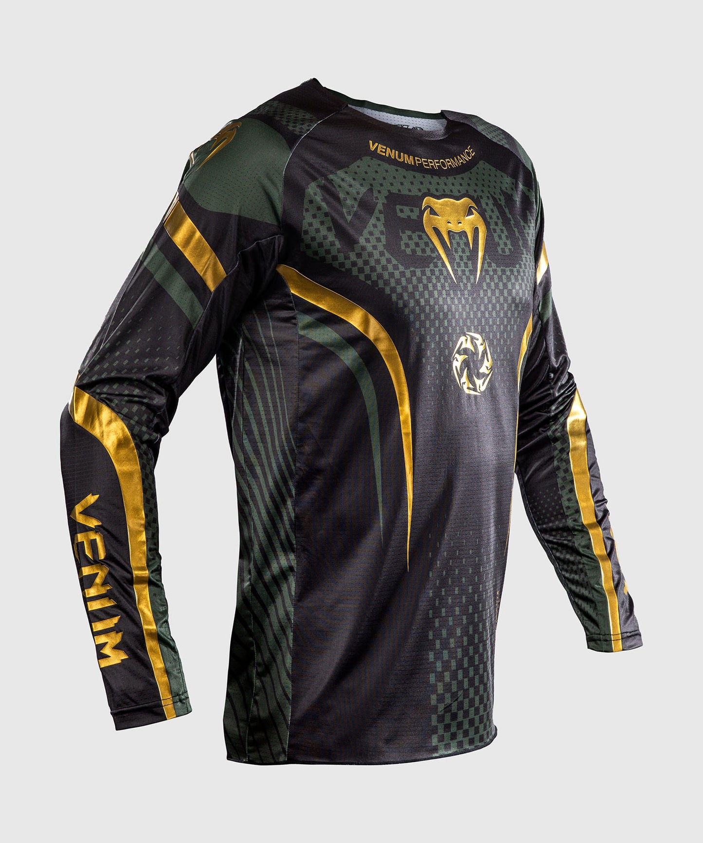 Venum MX Challenger Maglia da Motocross - Nero/Verde/Oro