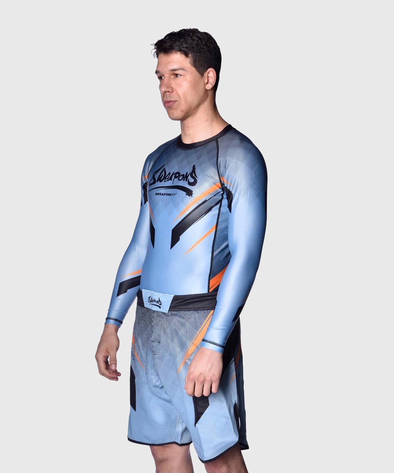 8 Weapons Shift Fight Shorts - Blue/Black/Orange