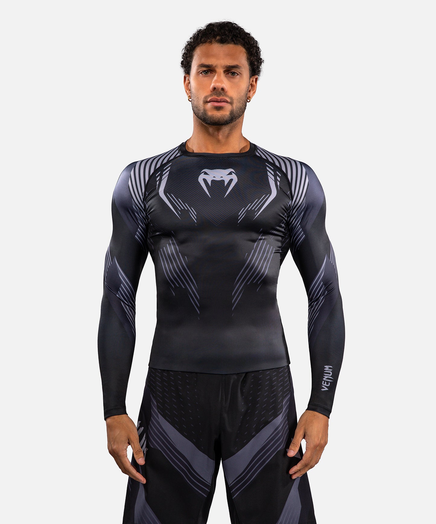 Venum No-Gi 6.0 Langarm Rashguard - Schwarz/Grau