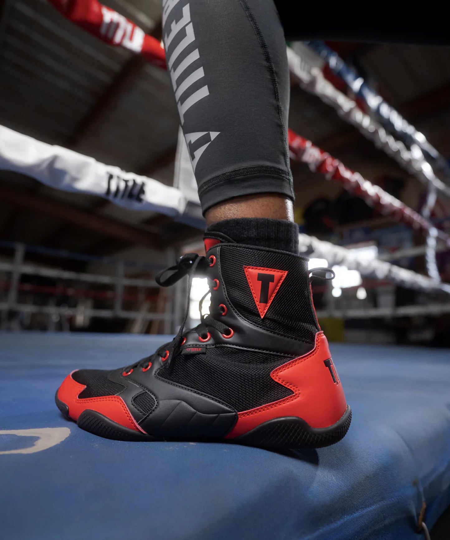Title Boxing Charged Scarpe da Boxe – Nero/Rosso