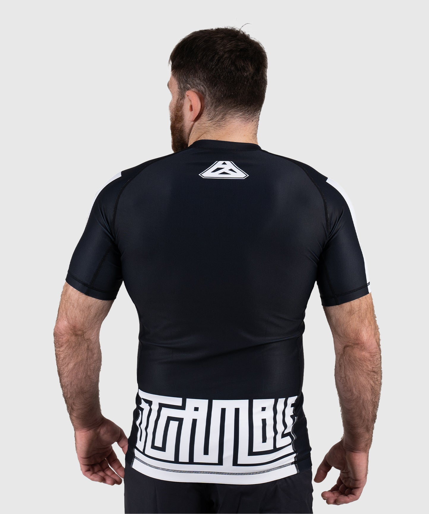 Scramble Ranked Rashguard a Maniche Corte - Nero/Bianco