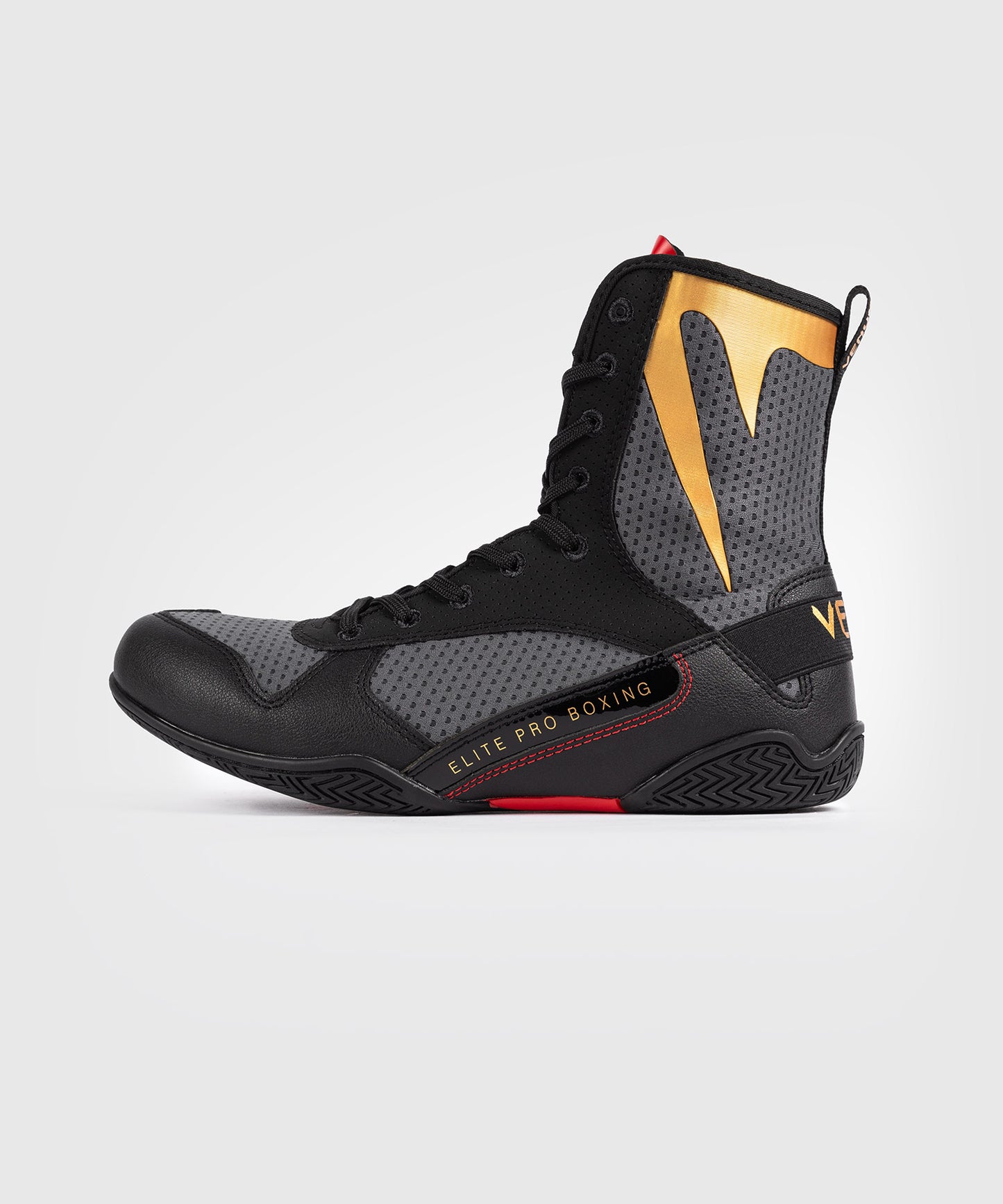 Venum Elite Zapatillas de Boxeo - Gris Tormenta/Oro