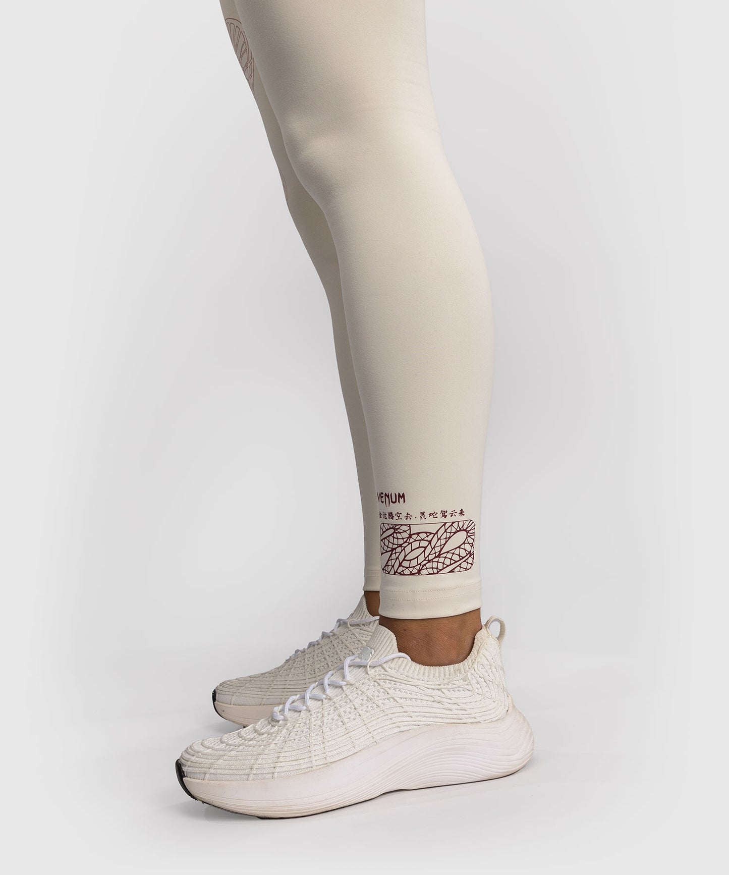 Venum Serpenti Leggings Mujer – Marfil/Burdeos