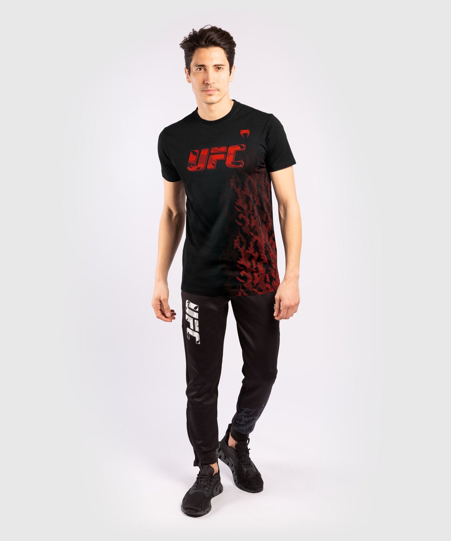 Men's UFC Cotton Short Sleeve T-Shirt Venum Authentic Fight Week - Black
