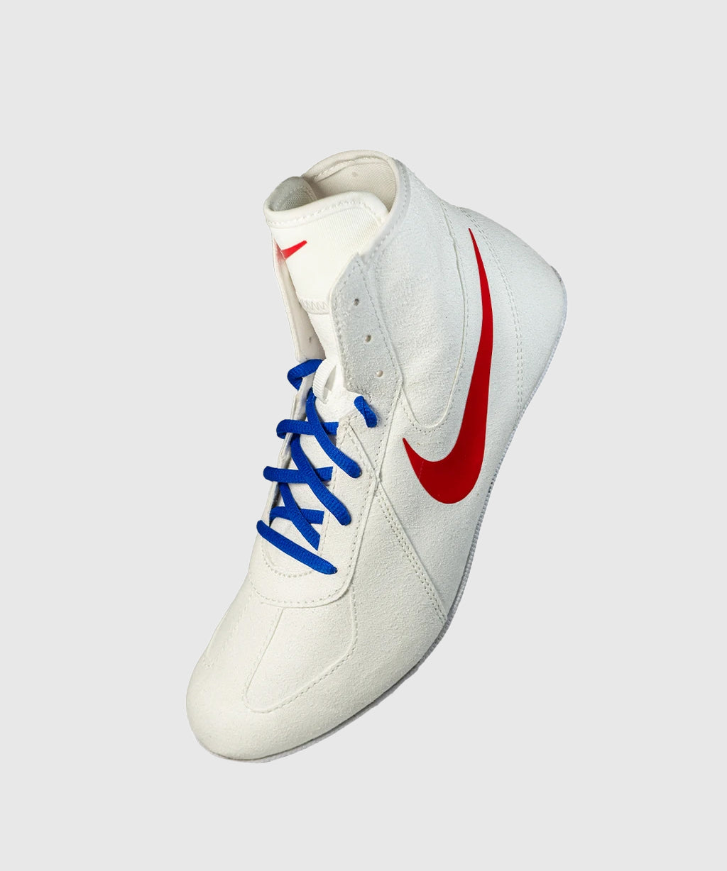 Nike Footsweep 2 Zapatillas de Lucha - Blanco/Rojo/Azul