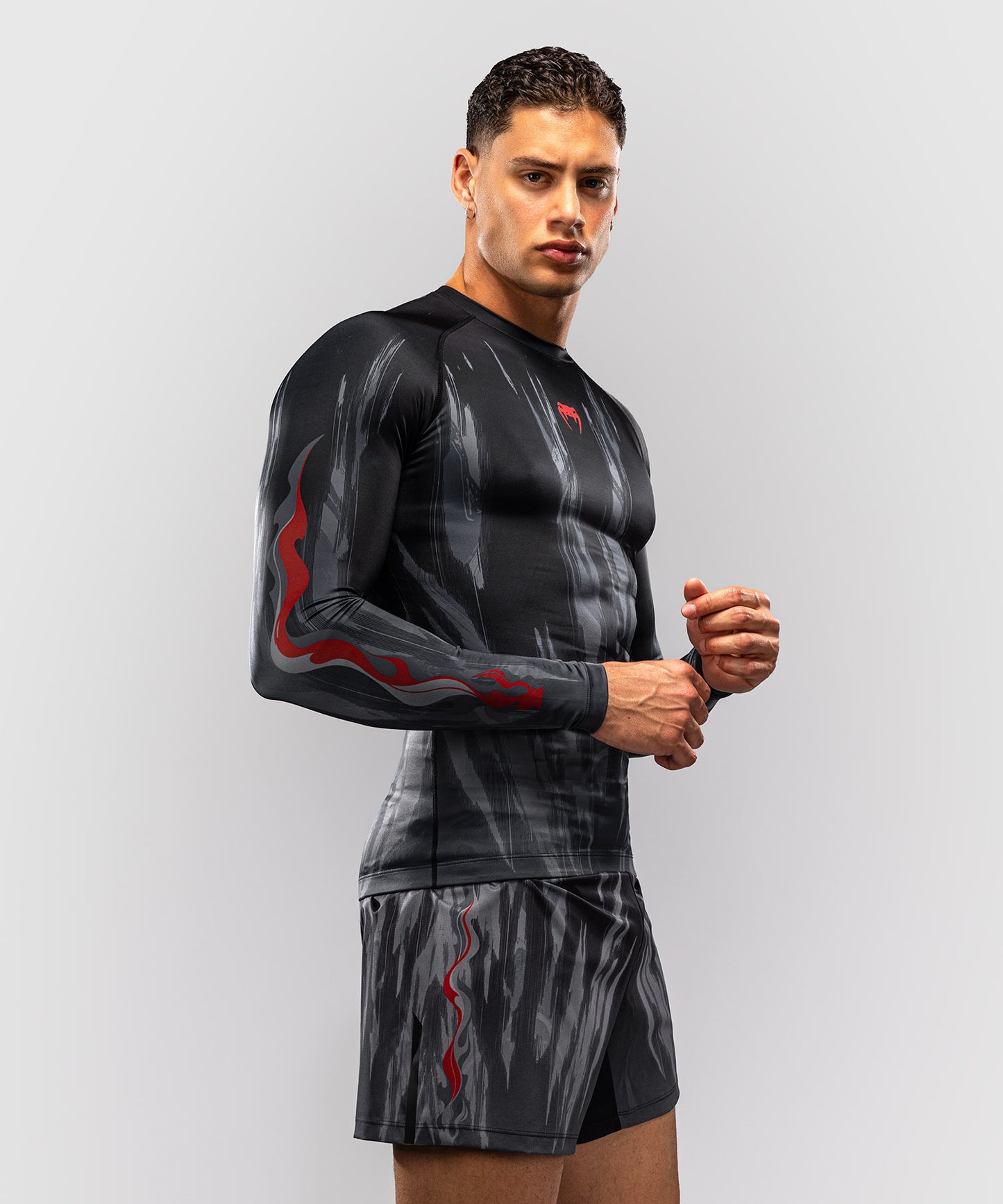 Rashguard à Manches Longues Venum Demon - Noir/Gris