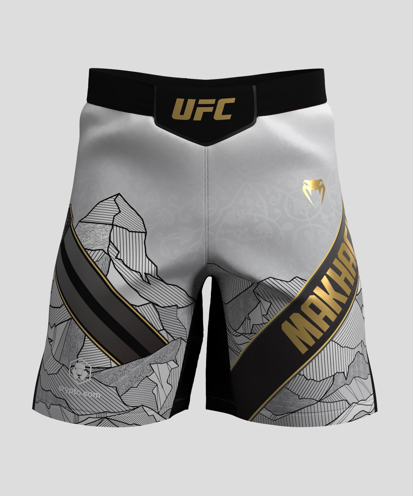 Short de combat pour Hommes UFC Unrivaled by Venum Islam Makhachev - Blanc/Noir