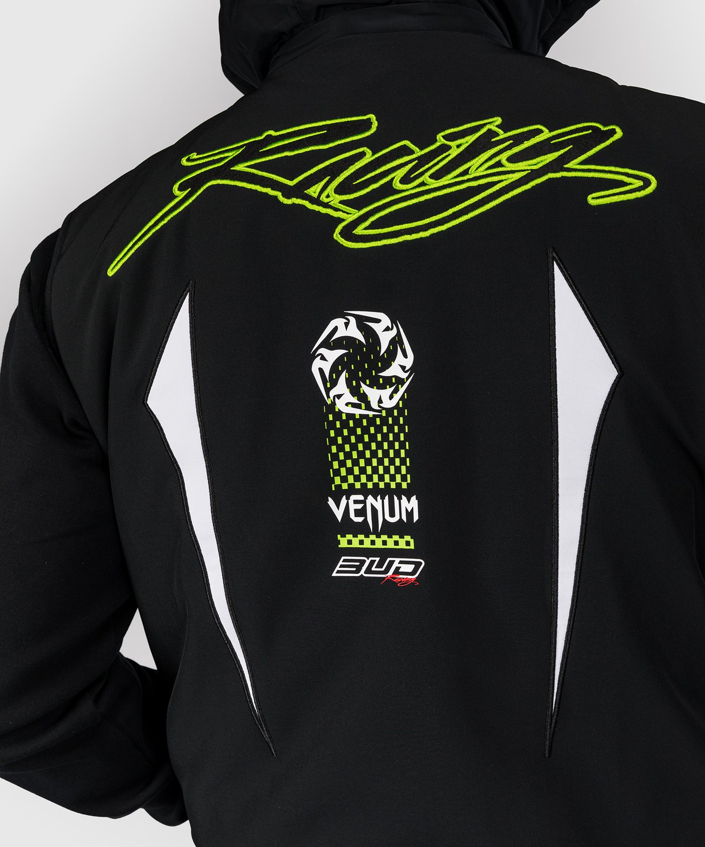Venum x Bud Racing Men's Sleeveless Down Jacket - Black/White/Lime Green