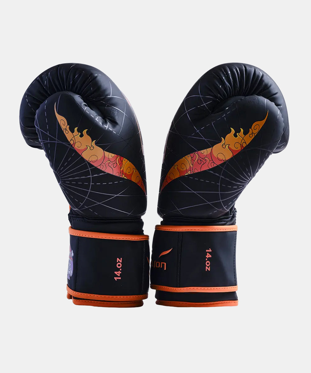 Elion X One Piece Ace Boxing Gloves - Black/Orange