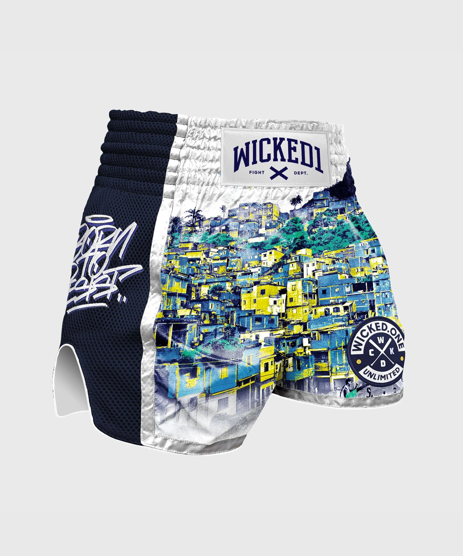 Short De Muay Thai 8 Weapons Bangkok - Blanc/Noir – Dragon Bleu