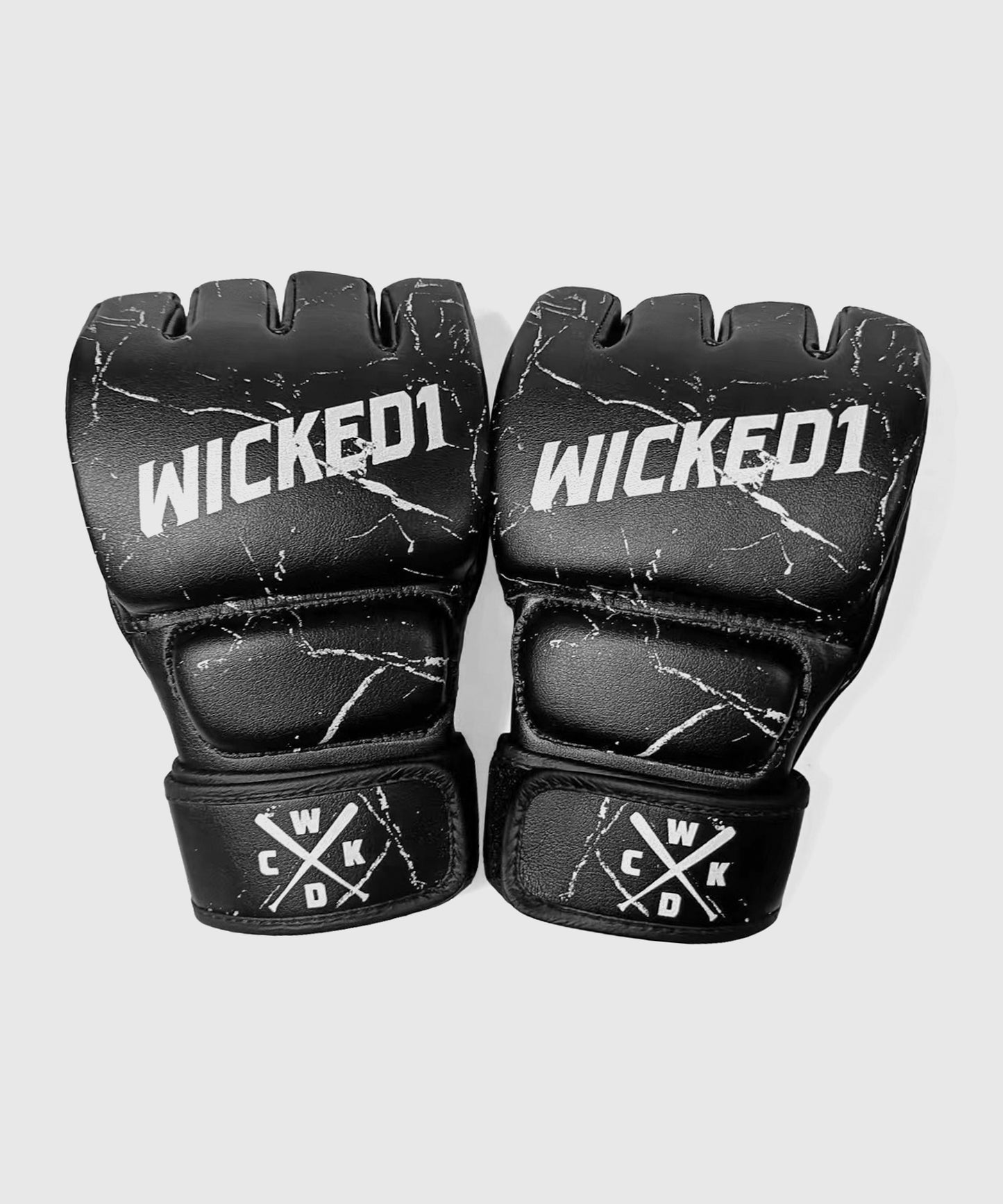 Wicked One Right Guantes de MMA de cuero - Negro/Rojo
