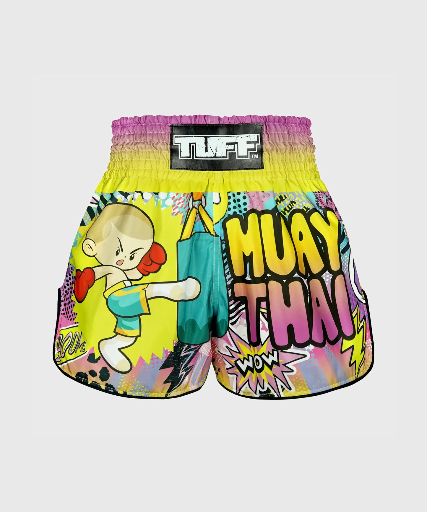 Tuff Retro Style The Savage Boy Muay Thai Shorts - Gelb