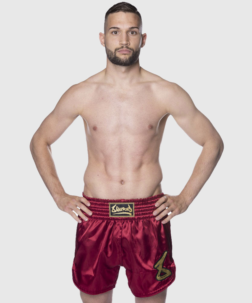 Short de Muay Thai 8 Weapons Strike - Marron/Or