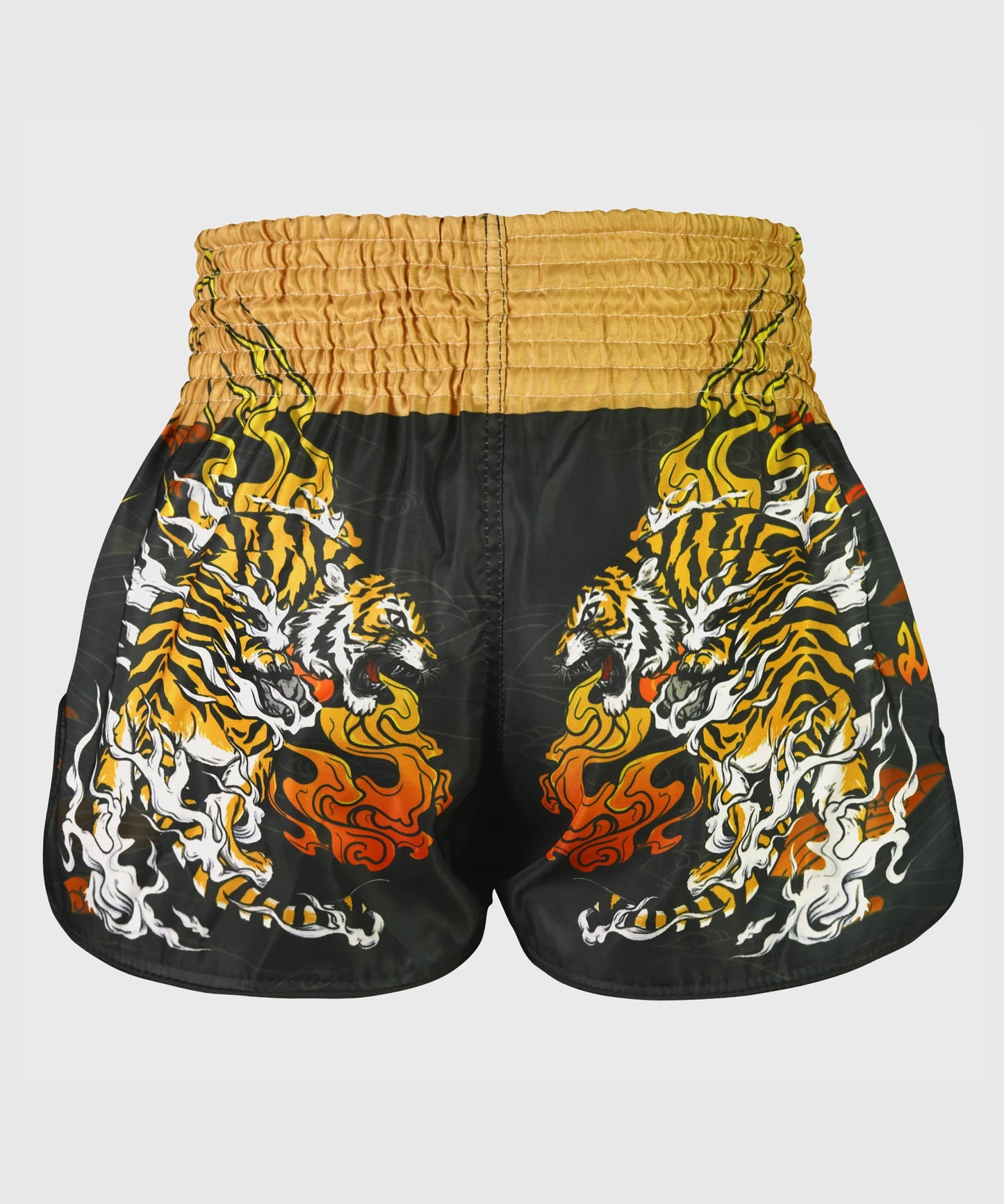 Tuff Retro Style Tora Mazuka The True Tiger Muay Thai Shorts - Schwarz